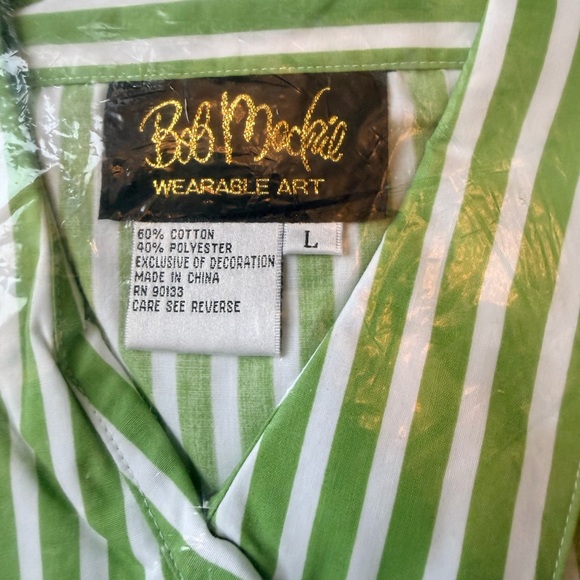 New Bob Mackie Wearable Art Embroidered Fruit Watermelon L Large Shirt Top NWT - Picture 5 of 6